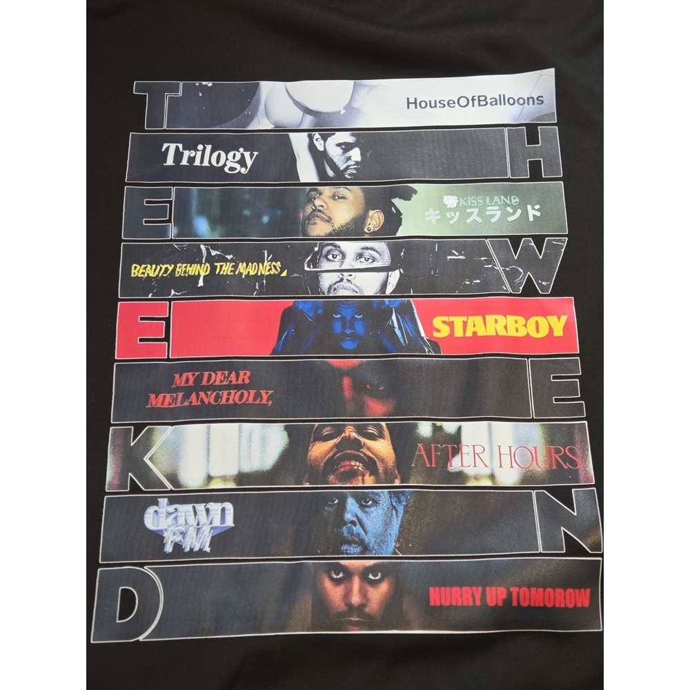 The Weeknd Hoodie Size XL Album Collage Lightweight - Picture 6 of 9